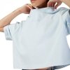 T-SHIRT DAMSKI FOX WORDMARK OS CROP PALE BLUE M